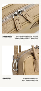Women's Genuine Cowhide Leather Satchel – Pillow Crossbody Shoulder Bag
