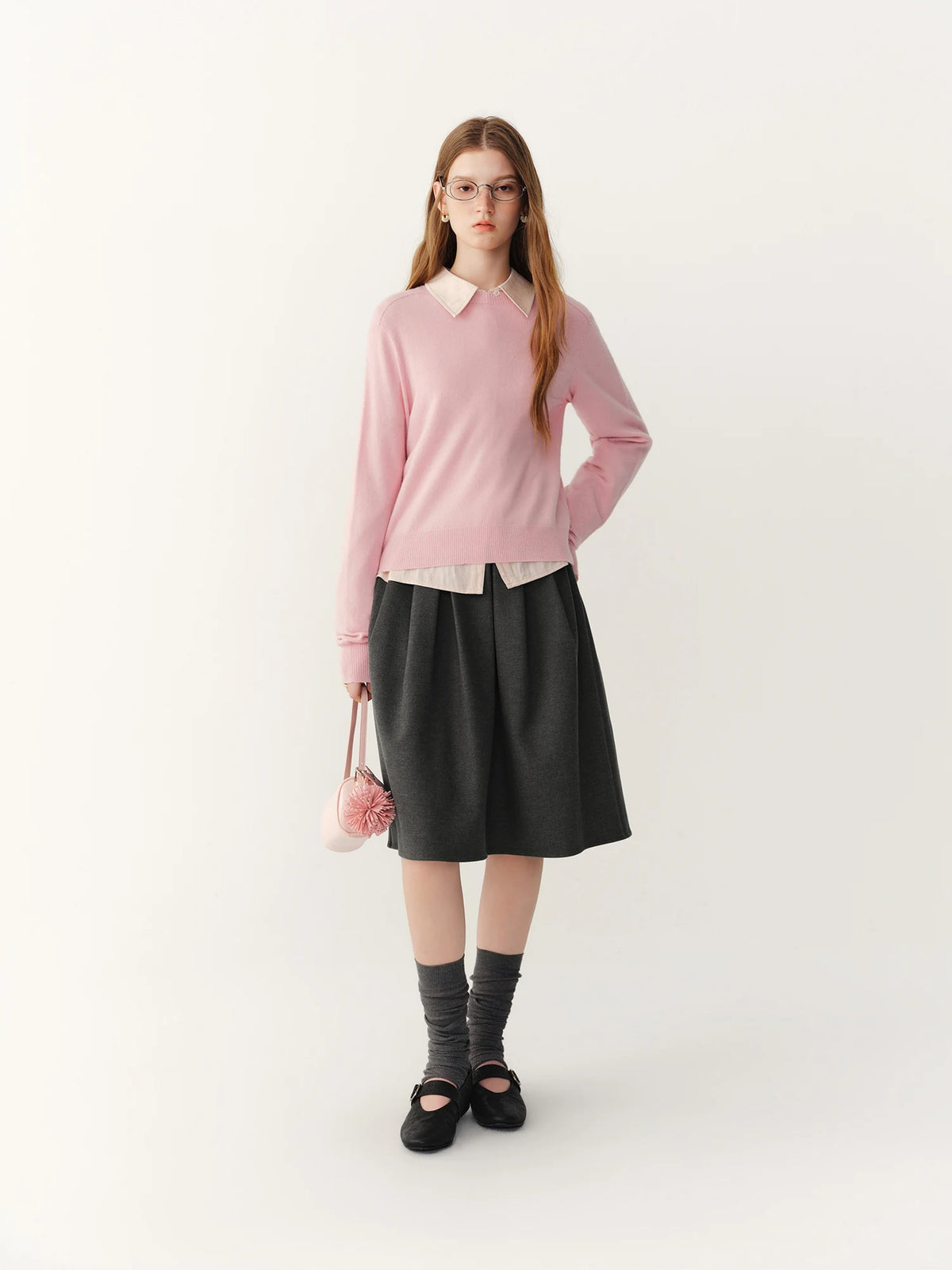 Women's Sweater 100% Wool Crew-Neck Pullover Regular Fit Full-Sleeve Soft Warm Knit Casual Office Winter