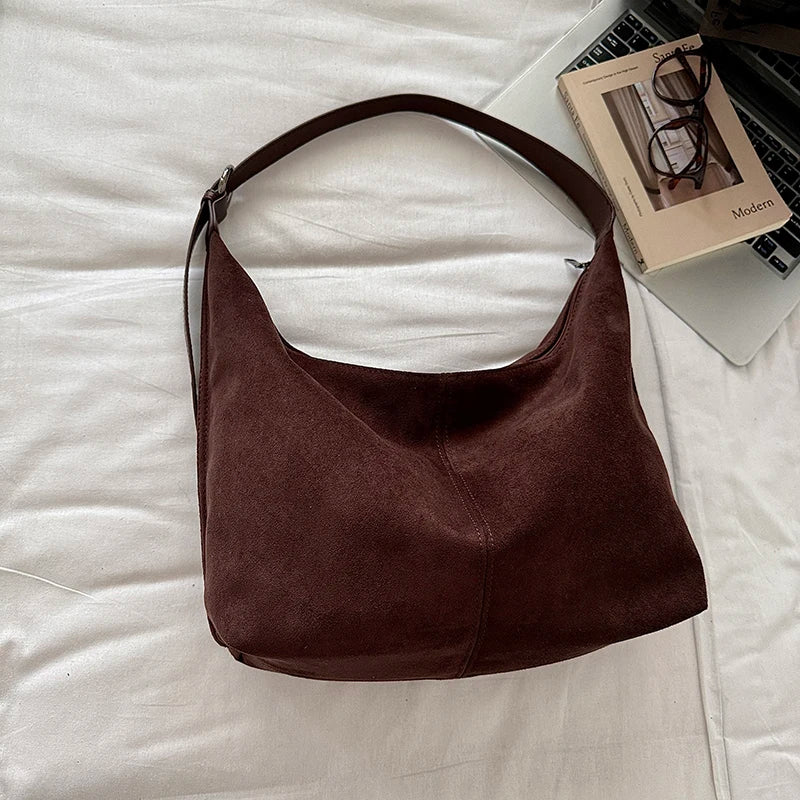 Women's Large Soft Faux Leather Hobo Shoulder Bag