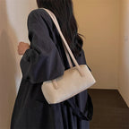 Women's Shoulder Bag Vintage Small PU Leather Zipper Underarm Tote Bag with Phone Pocket