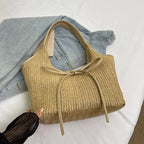 Big Straw Weave Tote Bag for Women - Summer 2025 Khaki 20cmx41cmx13cm S31bf8a119e8144f3859aff7b89100f8aL STYLEINGER