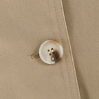 Khaki Belted Short Trench Coat for Women