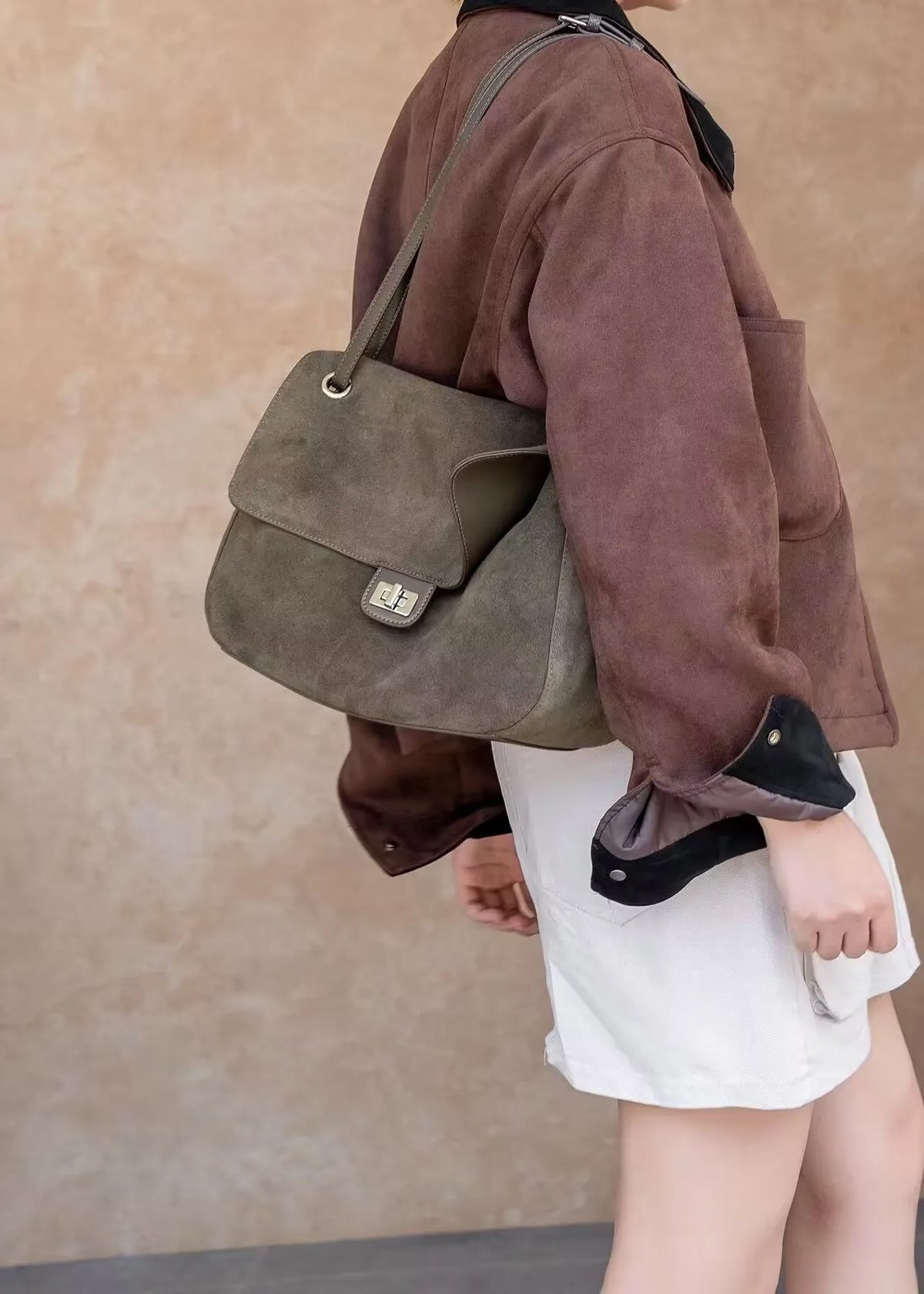 Women's Genuine Leather Large Capacity Tote Bag – Vintage Cowhide Shoulder & Crossbody