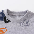 Boys' Sweatshirt Cotton Cartoon Vehicle Print Pullover Full-Sleeve Autumn Kids Top