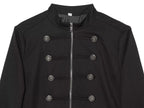 Casaco Feminino Estilo Militar com Fecho e Detalhes de Botões
