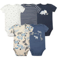 Baby Cotton Short-Sleeve Bodysuits, 5-Pack, 6–24 Months