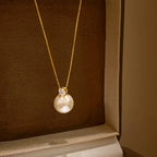 Women's Gold-Tone Simulated Pearl Pendant Necklace