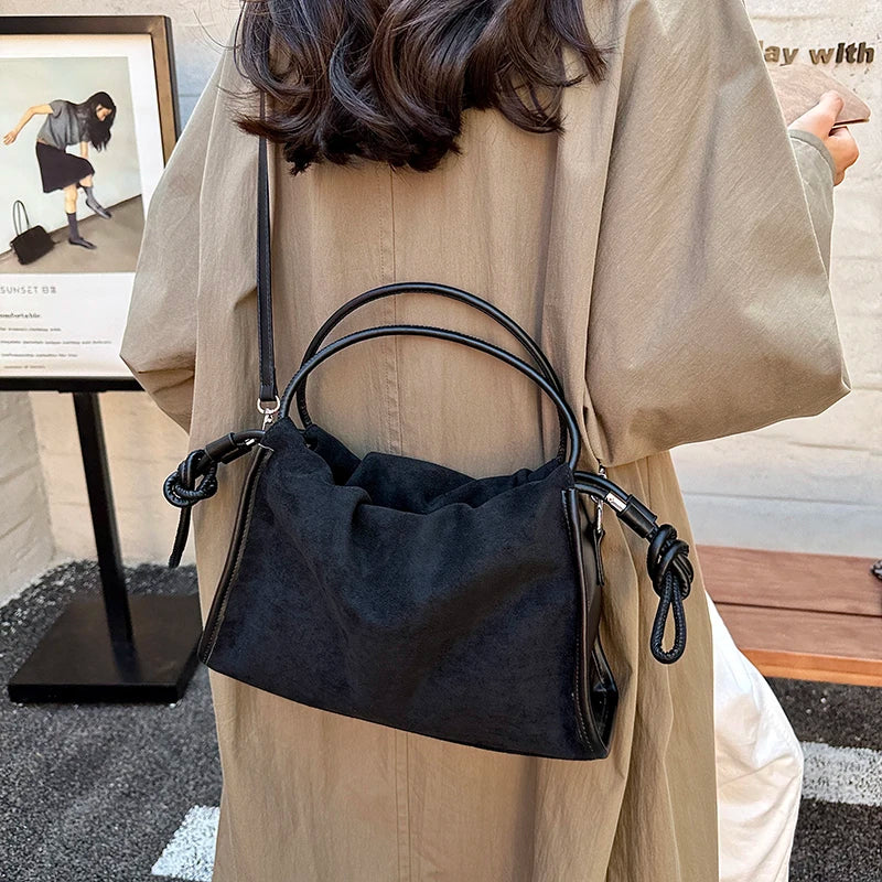 Women's Soft PU Tote Shoulder Bag with Hasp Closure