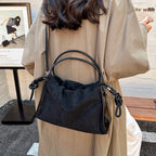 Women's Soft PU Tote Shoulder Bag with Hasp Closure