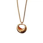 Women's Gold-Tone Circle Pendant Long Necklace