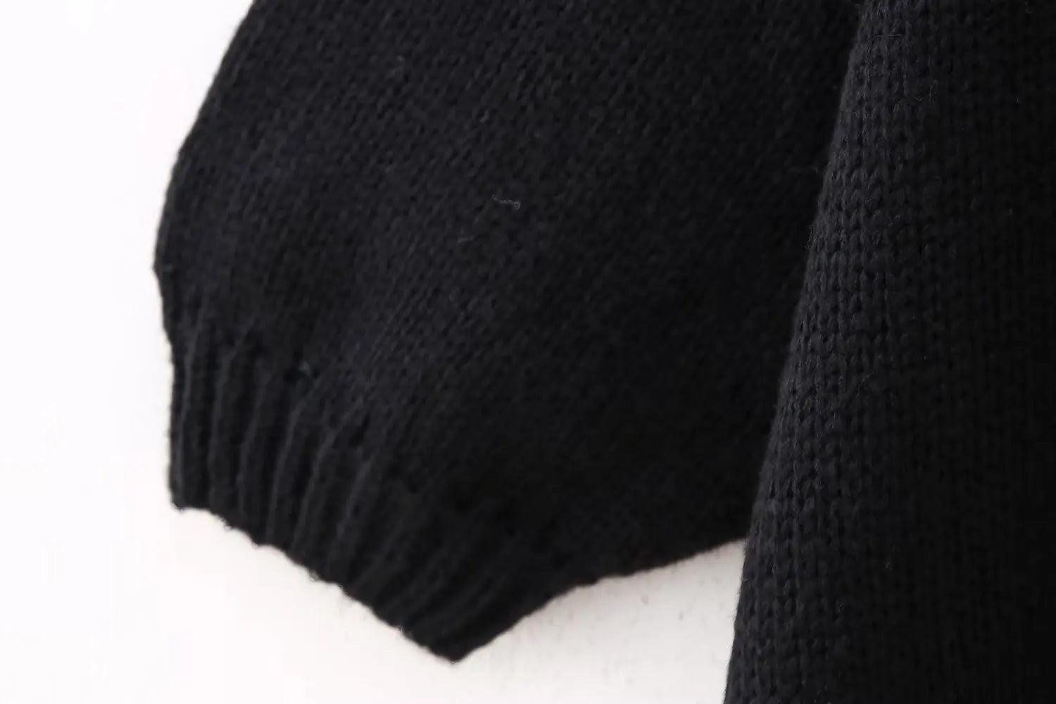 Button Cardigan Round Neck Lantern Long Sleeves Knit Outwear S3bcf8134cae8450f846e939eb4ea340fk STYLEINGER