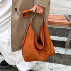 Women's Large Soft Faux Leather Hobo Shoulder Bag