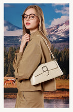 Women's Genuine Leather Baguette Shoulder Bag – Vintage Cowhide Crossbody