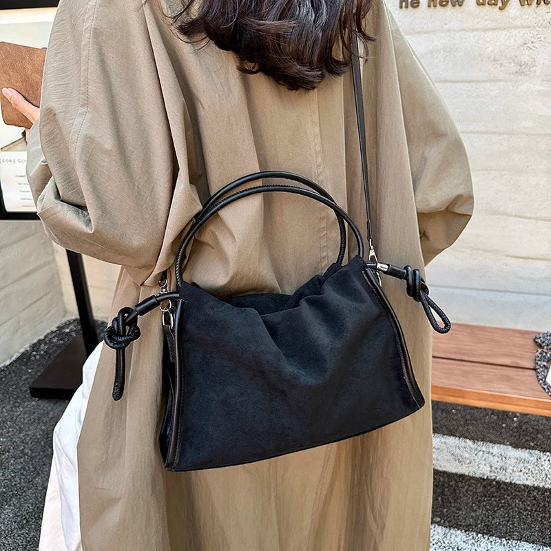 Women's Soft PU Tote Shoulder Bag with Hasp Closure