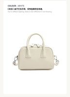 Women's Genuine Cowhide Leather Satchel – Pillow Crossbody Shoulder Bag