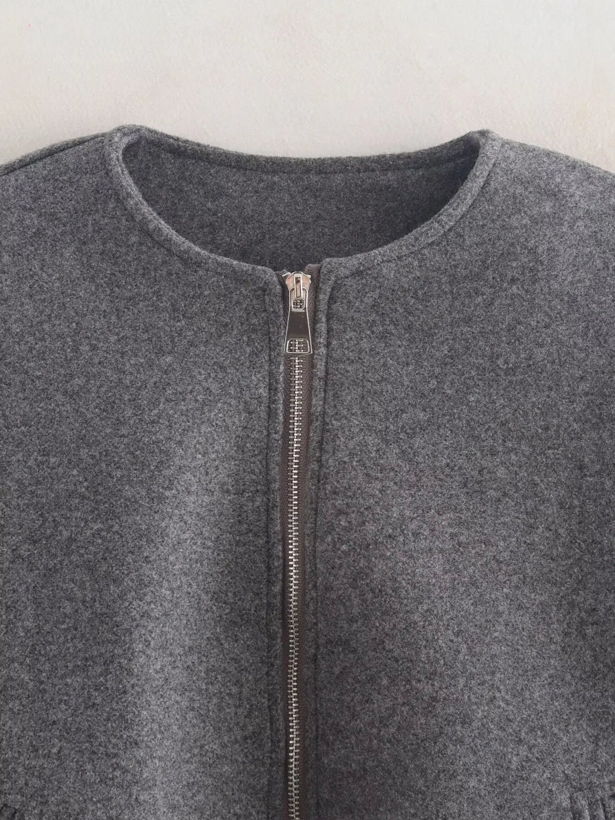 Women’s Cropped Sports Jacket Zip-Up Long Sleeve