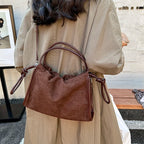 Women's Soft PU Tote Shoulder Bag with Hasp Closure