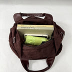 Women's PU Tote Shoulder Bag with Zip Closure
