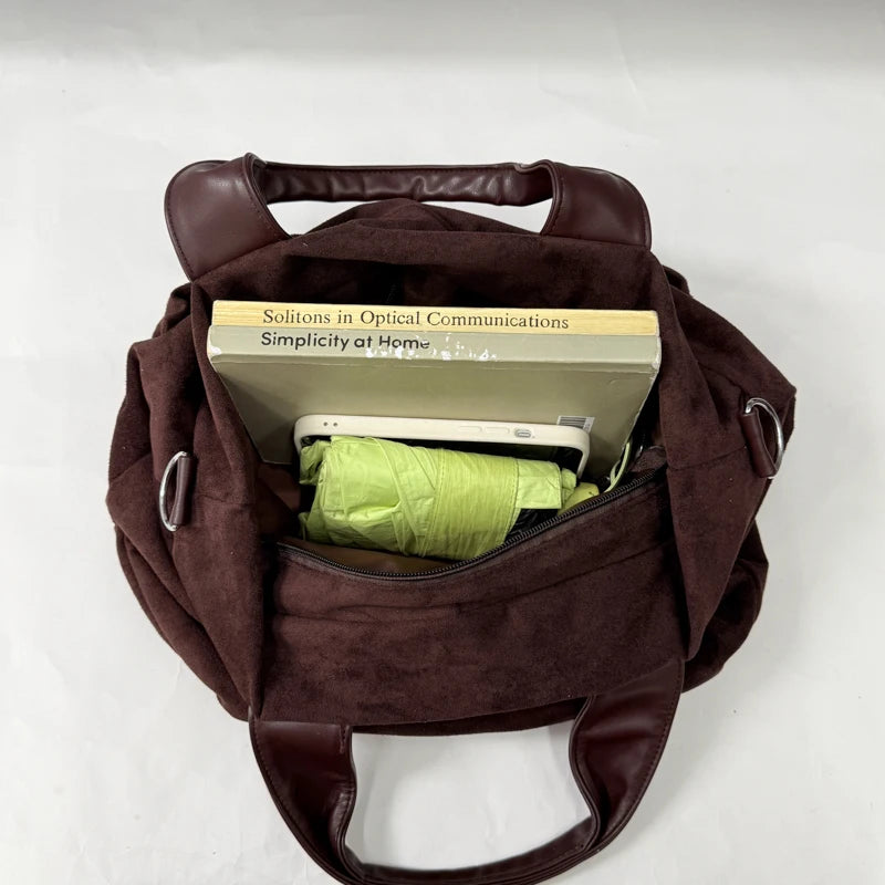 Women's PU Tote Shoulder Bag with Zip Closure
