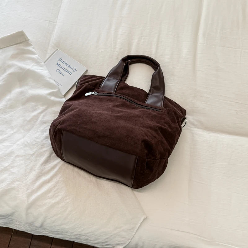 Women's PU Tote Shoulder Bag with Zip Closure