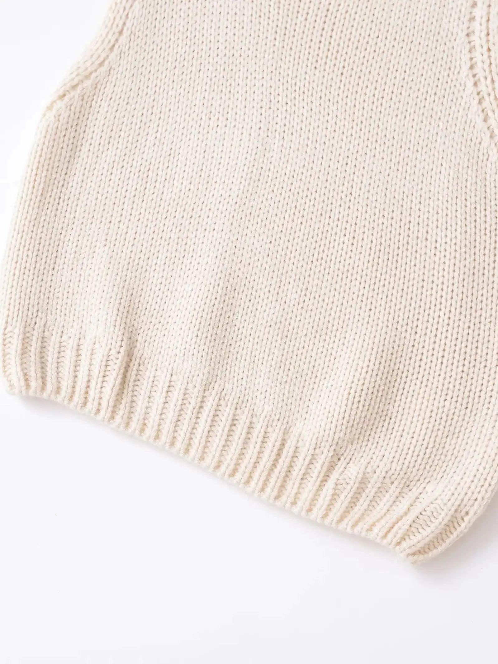 Chain Asymmetric Hem Knit Top Round Neck Sleeveless Tank Top S44a1a80a77084cebb99132dbc3df705bQ STYLEINGER