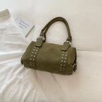 Women's Faux Leather Boston Shoulder Bag