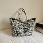 Women's Large Capacity Canvas Tote Bag – Retro Casual Shopper Shoulder Bag