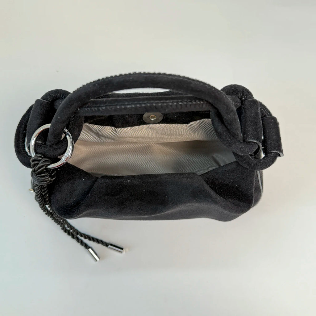 Women's Faux Suede Leather Crossbody Bag with Short Handle