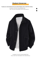 Men's Slim-Fit Zip-Up Baseball Collar Jacket