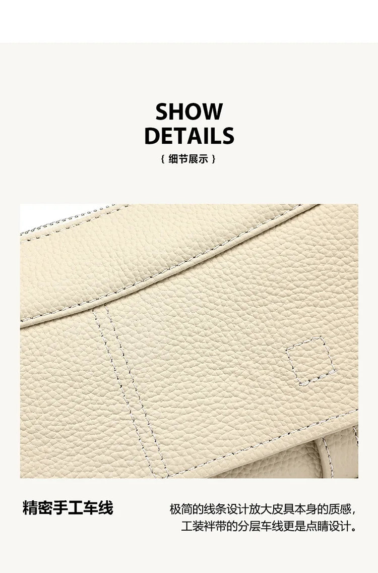 Women's Vintage Genuine Leather Crossbody Bag – Soft Cowhide Bowling Shoulder Bag
