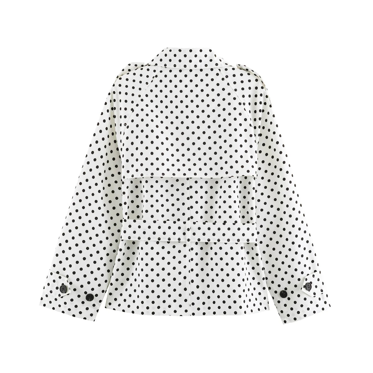 Women’s Polka Dot Double-Breasted Trench Coat