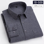 Luxury High-Quality 100% Cotton Houndstooth Full Shirts for Men Slim Fit Casual Shirt Long-Sleeve Plaid Soft Designer Clothes Ro
