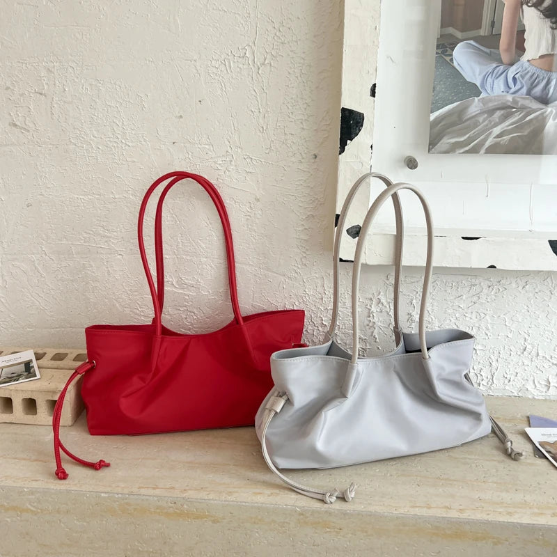 Women's Large Capacity Tote Bag – Hasp Closure, Shoulder Strap, 38×18×10 cm