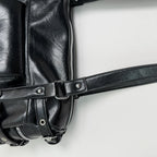 Women's PU Leather Baguette Crossbody Bag Street Style, Zipper Closure