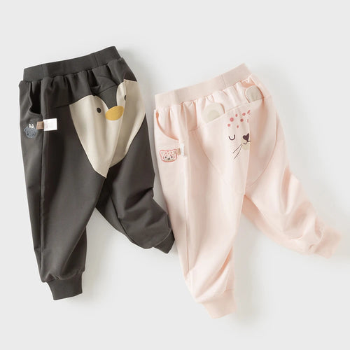 Dave & Bella Kids' Cotton Knit Harem Pants – Soft Unisex Trousers with Pockets