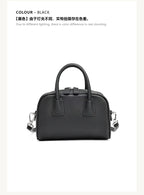 Women's Genuine Cowhide Leather Satchel – Pillow Crossbody Shoulder Bag