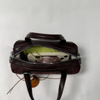 Women's Small Boston-Style PU Crossbody Bag with Zipper
