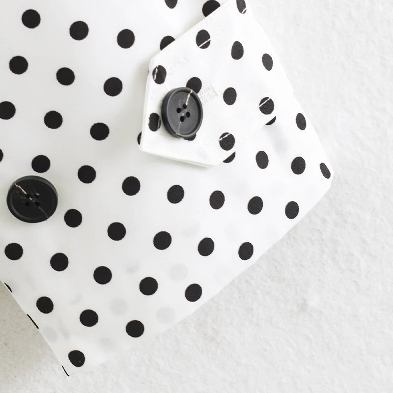 Women’s Polka Dot Double-Breasted Trench Coat
