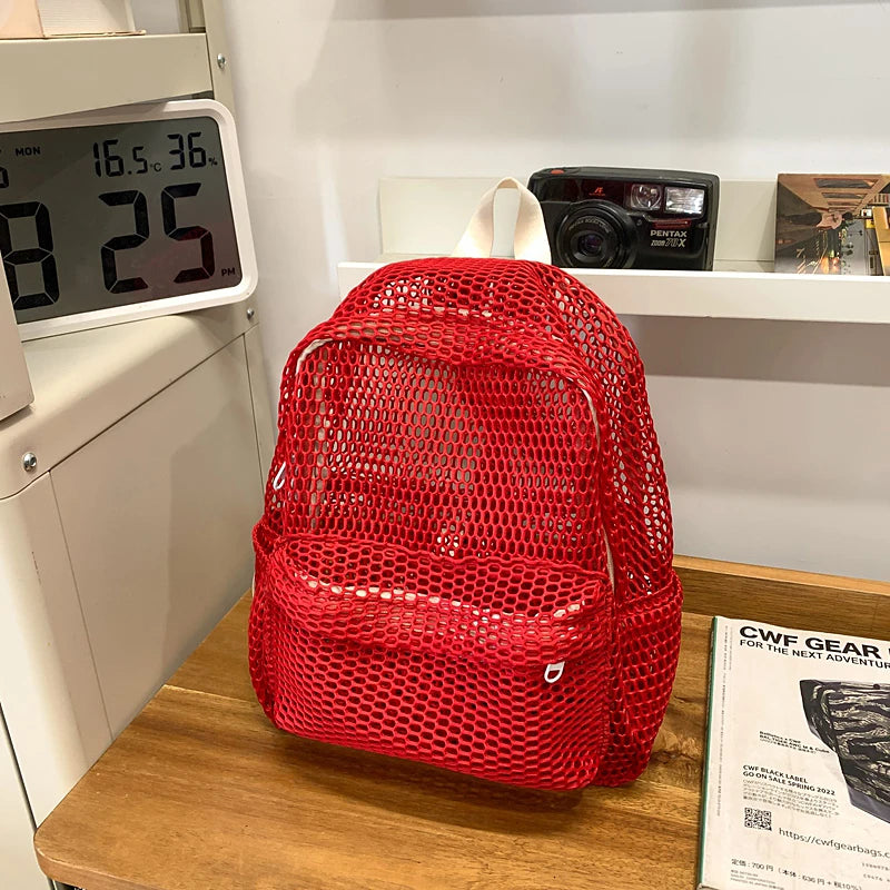 Small Mesh Backpack for Women - 2025 Travel Backpacks Red 23.5cmx10cmx29.5cm S4d8a84303be64a7288b915aac7a31060r STYLEINGER