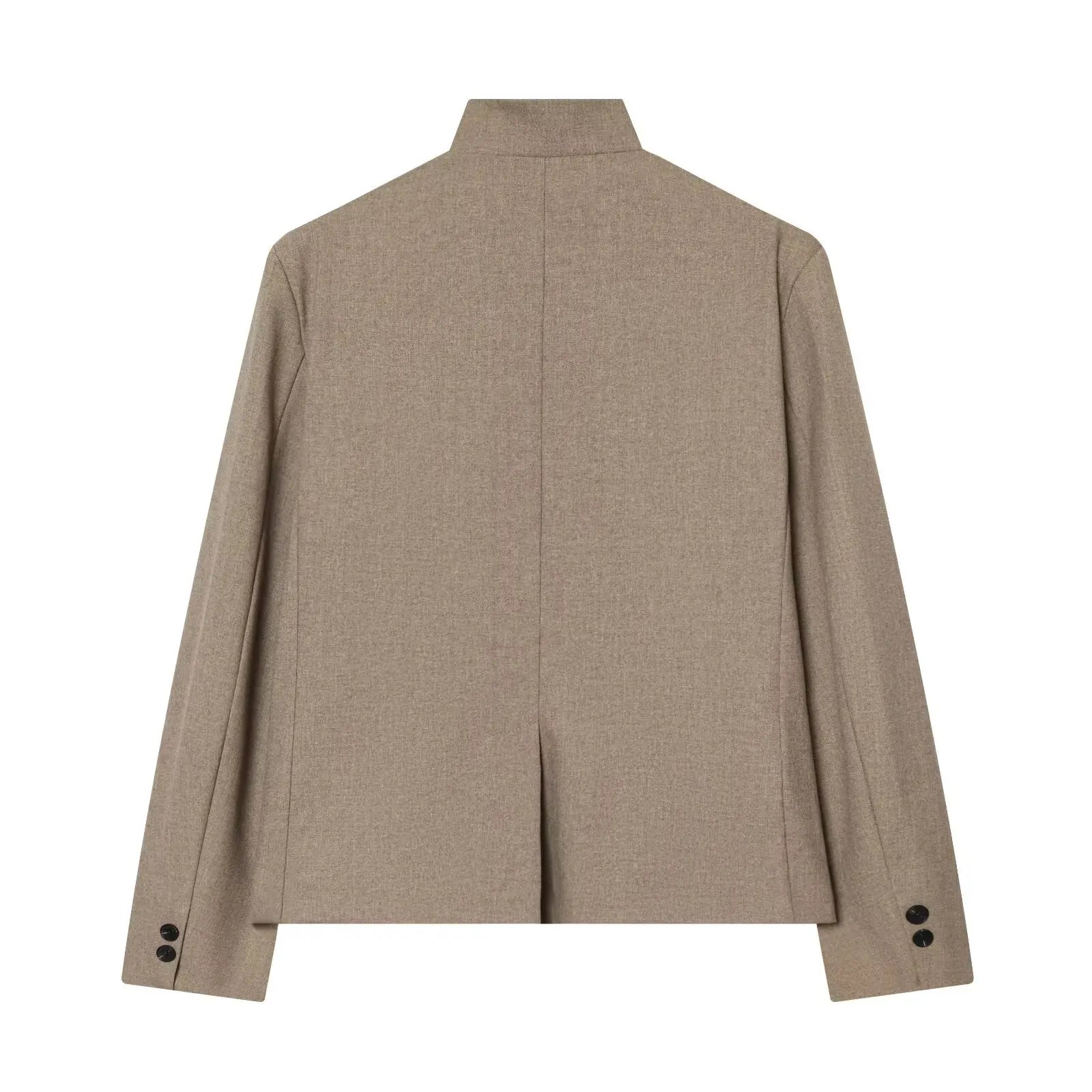 Women's Autumn Blazers Jackets 2026 High Neck Double Button Fashion Elegant Blazers