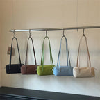 Women's Shoulder Bag Vintage Small PU Leather Zipper Underarm Tote Bag with Phone Pocket