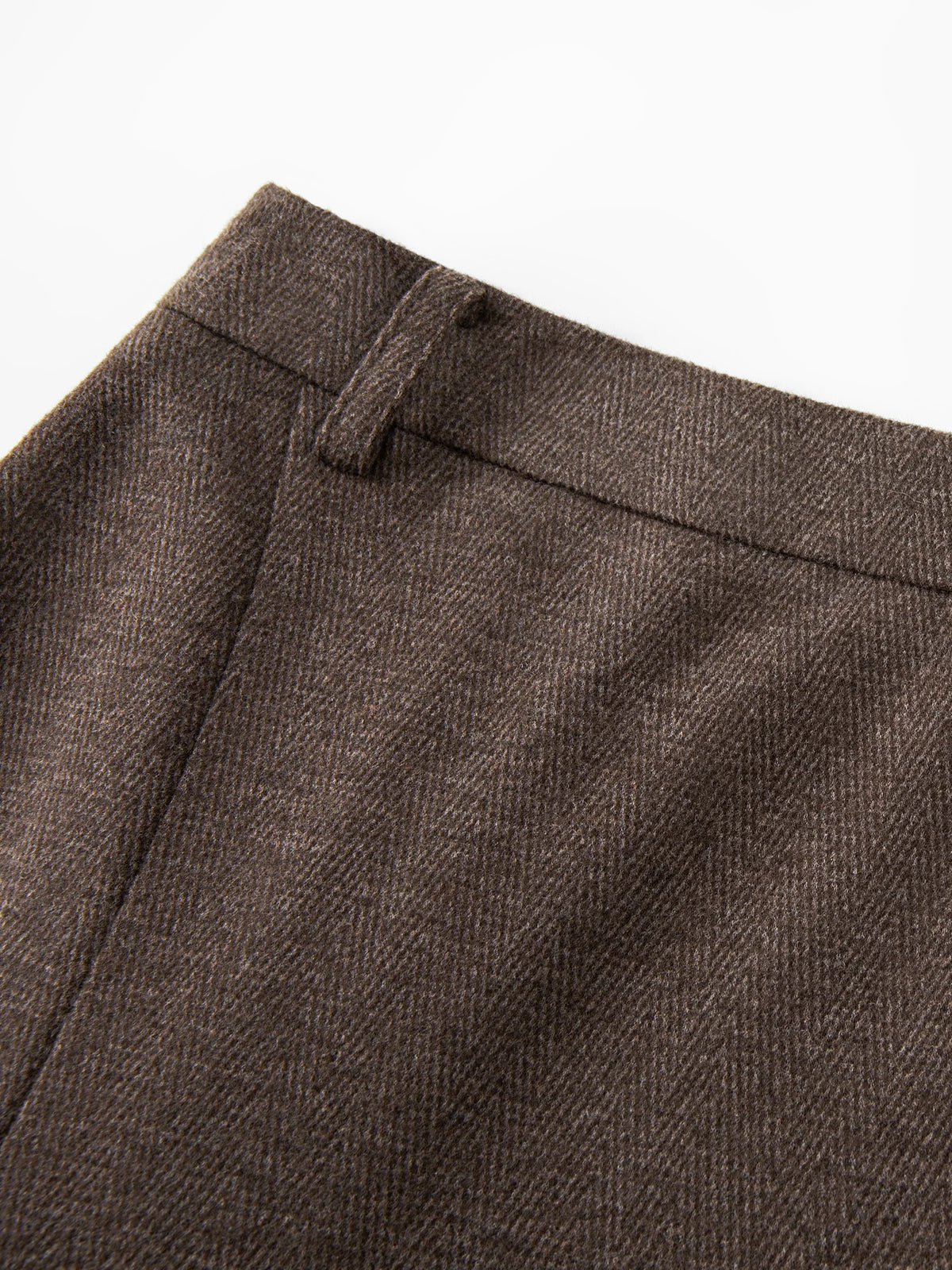 Women's Woolen Skirt Lace Panel Asymmetric Hem A-Line Empire Waist Mid-Calf Knit Casual Office Winter