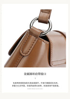 Women's Genuine Leather Baguette Shoulder Bag – Vintage Cowhide Crossbody
