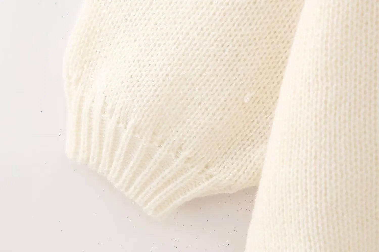 Button Cardigan Round Neck Lantern Long Sleeves Knit Outwear S513c56f6857544a1b2e2562197990736h STYLEINGER