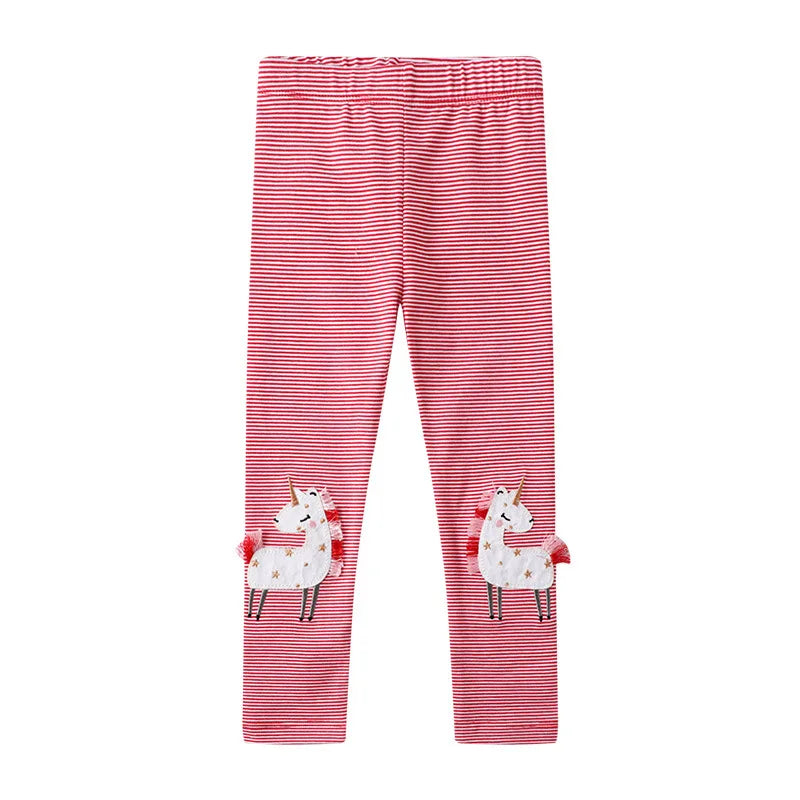 Girls' Leggings Cotton Floral Cartoon Unicorn Print Autumn Kids Tights Pants
