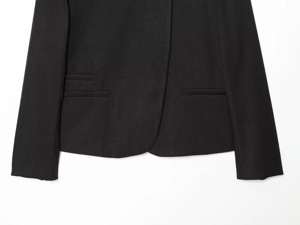 Women's Autumn Blazers Jackets 2026 High Neck Double Button Fashion Elegant Blazers