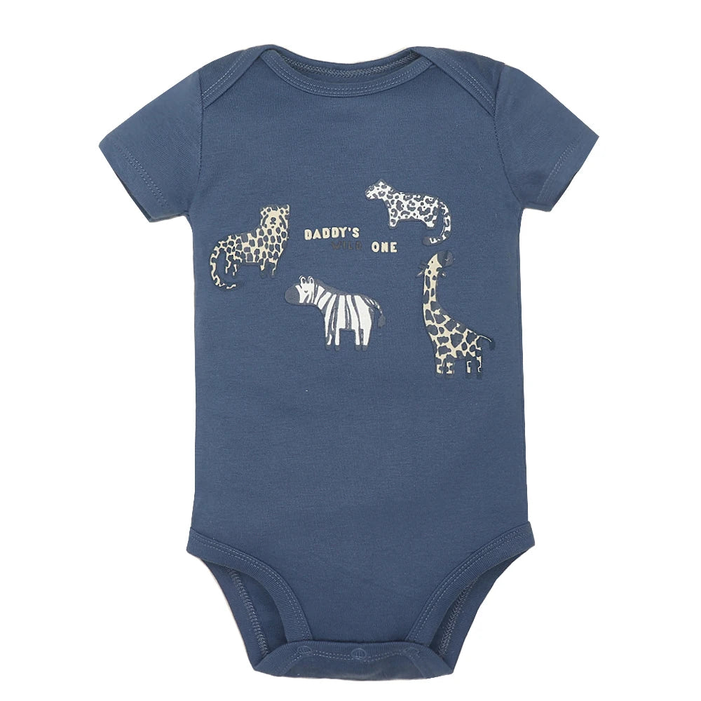 Baby Cotton Short-Sleeve Bodysuits, 5-Pack, 6–24 Months