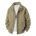 Men's Slim-Fit Zip-Up Baseball Collar Jacket
