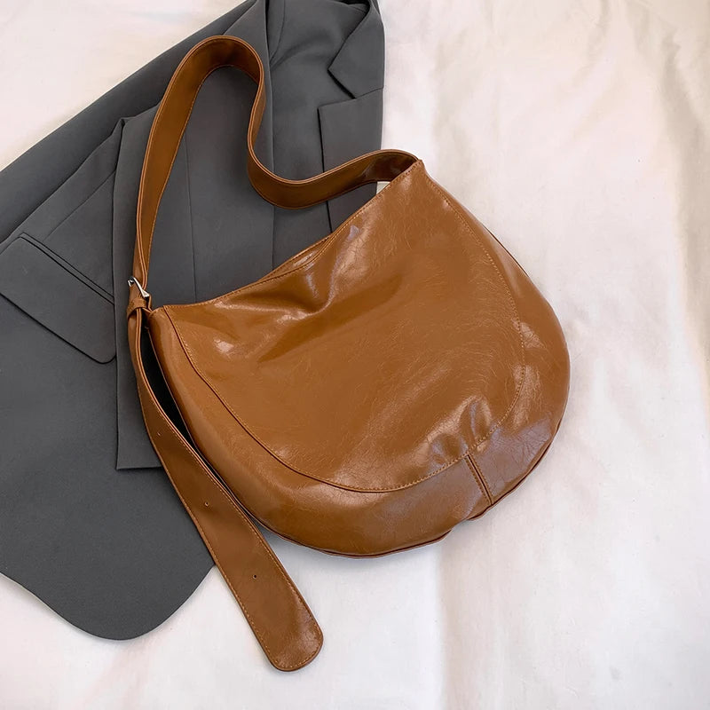 Big Shoulder Hobo Bag for Women - Korean Fashion 2025