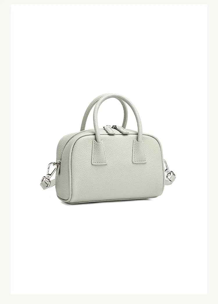 Women's Genuine Cowhide Leather Satchel – Pillow Crossbody Shoulder Bag